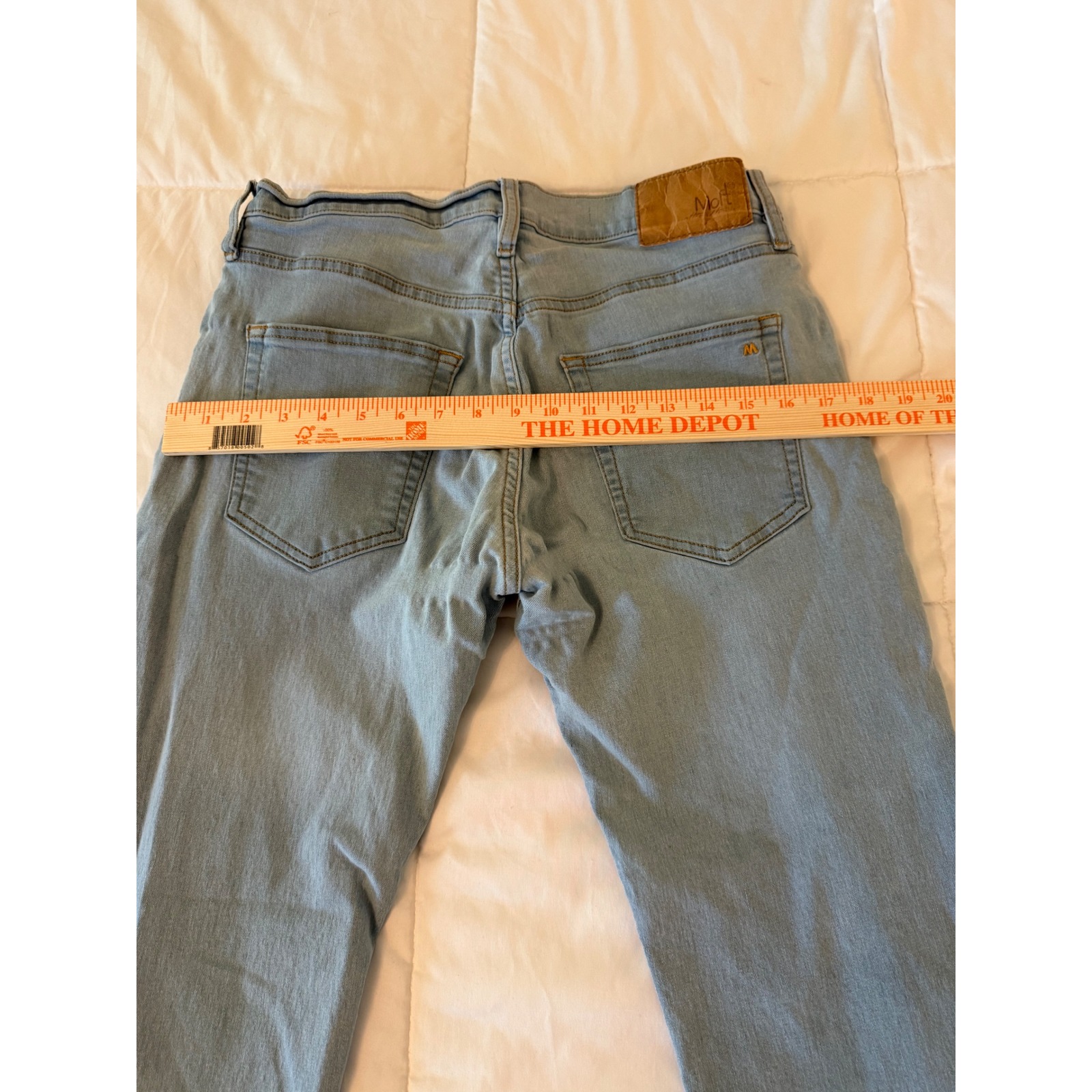 Moft Womens Light Wash Skinny Jeans Blue Denim — image 7 of 8